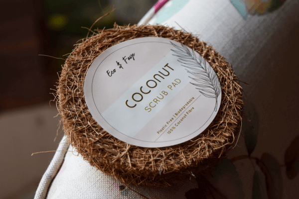 Coconut coir scrubs to exfoliate 